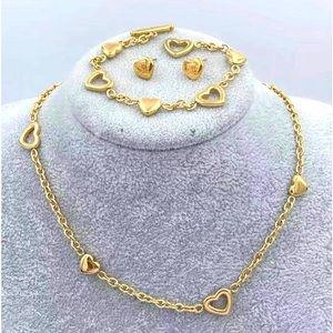 Inspired Tiffany 10K YG Jewelry 3 pcs. set